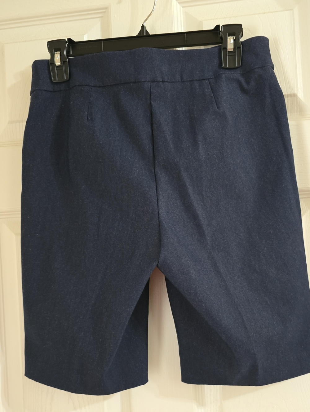 Time and Tru Navy Pull-On Bermuda Shorts - Picture 2 of 3